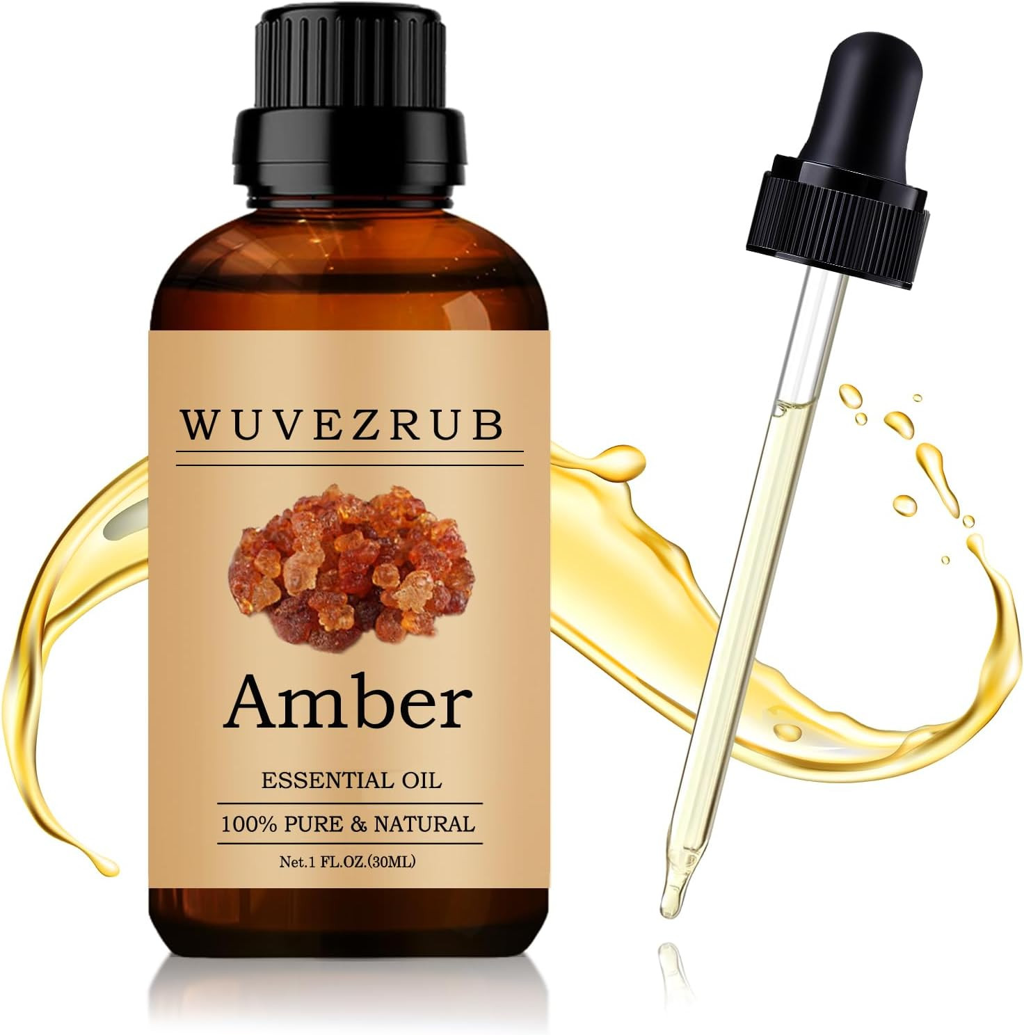 Amber Essential Oil 30ML - 100% Pure and Natural Oils for Aromatherapy Diffuser