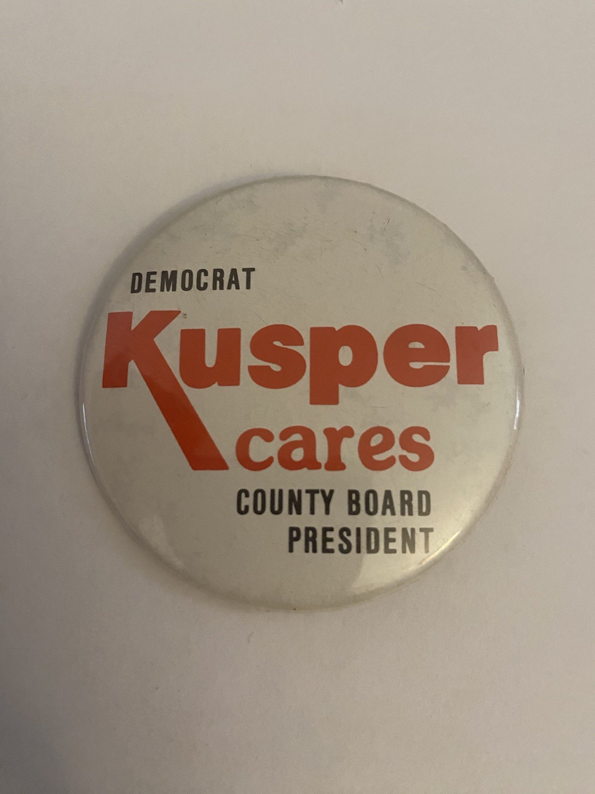 Democrat Stanley Kusper County Board President Cook County Illinois Button P183