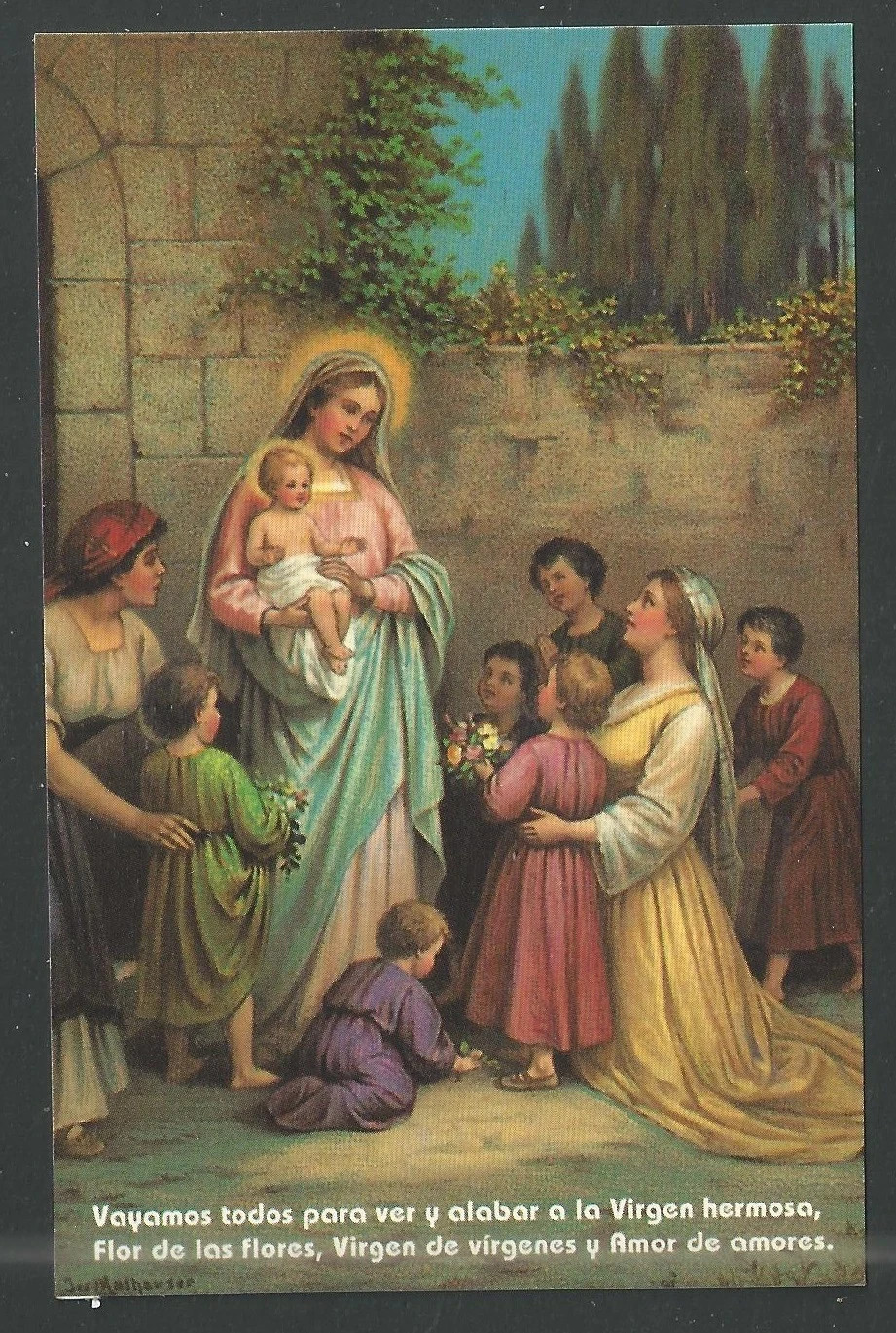 Holy card de la Virgin santino image pieuses estampa