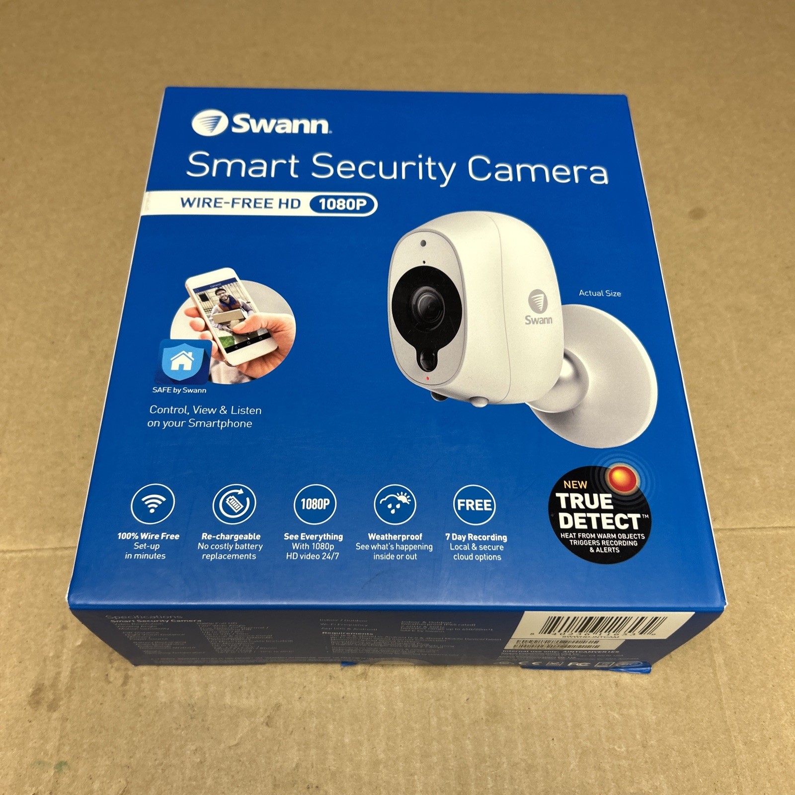 Swann Smart Wireless Security Camera 1080p HD Audio PIR Heat Motion Sensor
