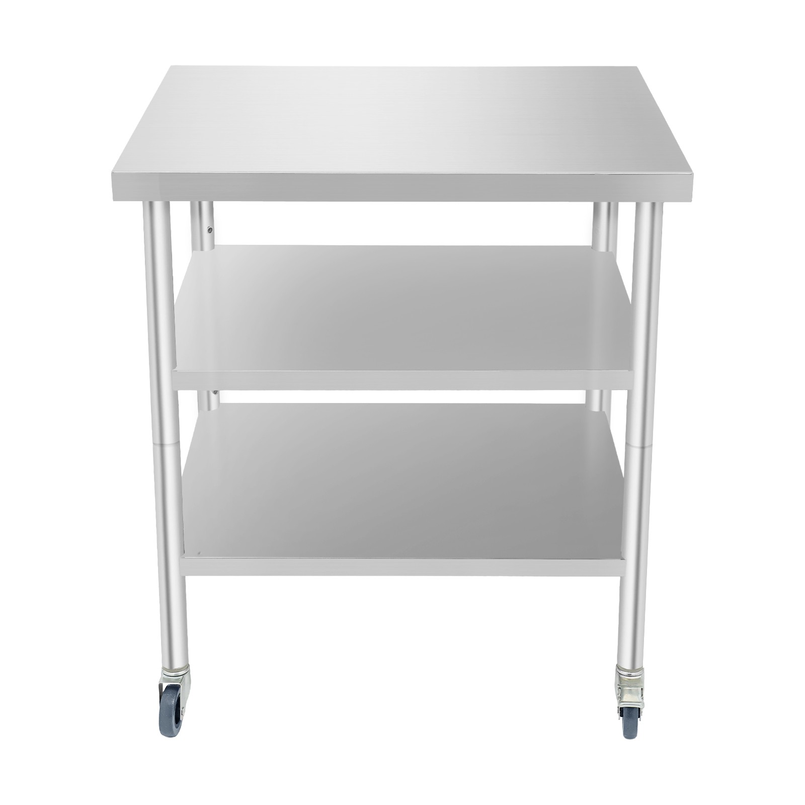 Work Table Commercial Work Table with Adjustable Under Shelves 3-Tier Work Table