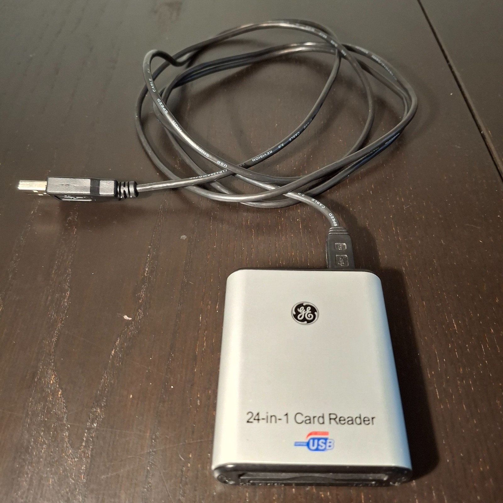 General Electric GE USB 2.0 98780 24-in-1 Card Reader/Writer W/6ft USB-A Cable