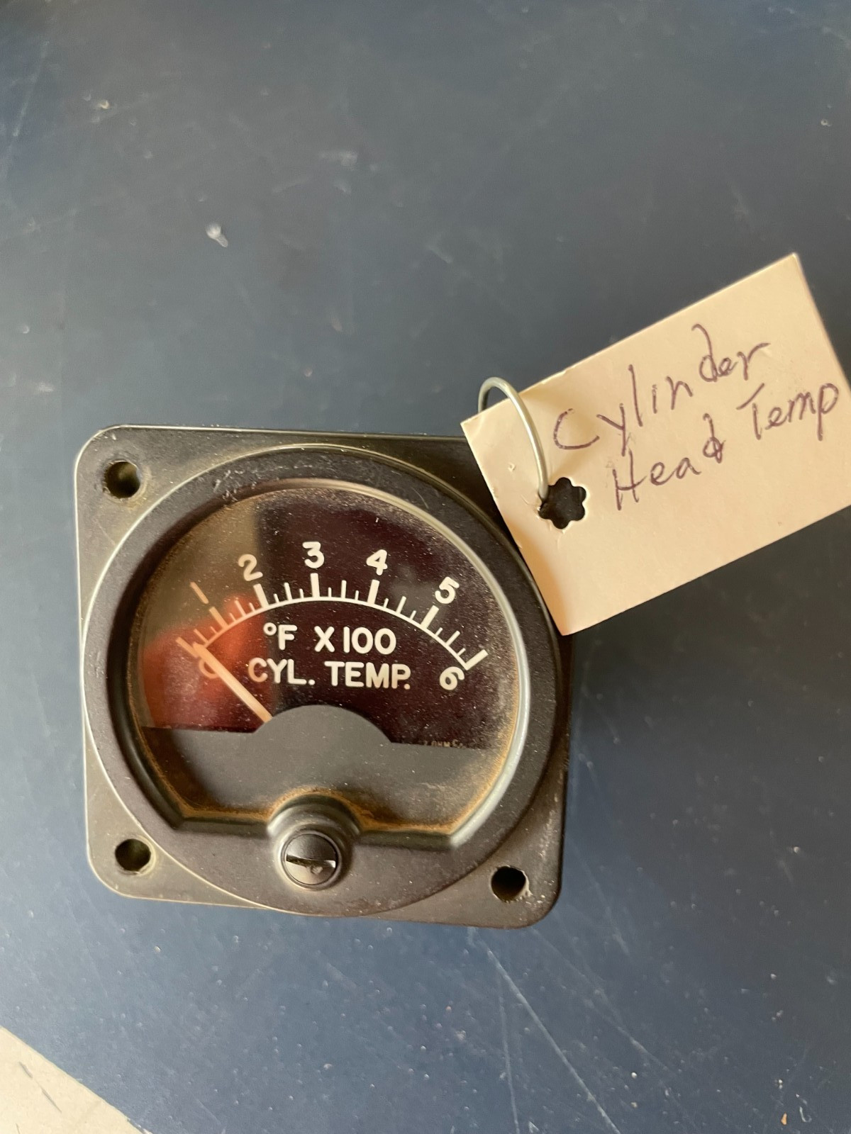 Vintage Aircraft Cylinder Head Temperature Gauge CHT Instrument Indicator 2-inch