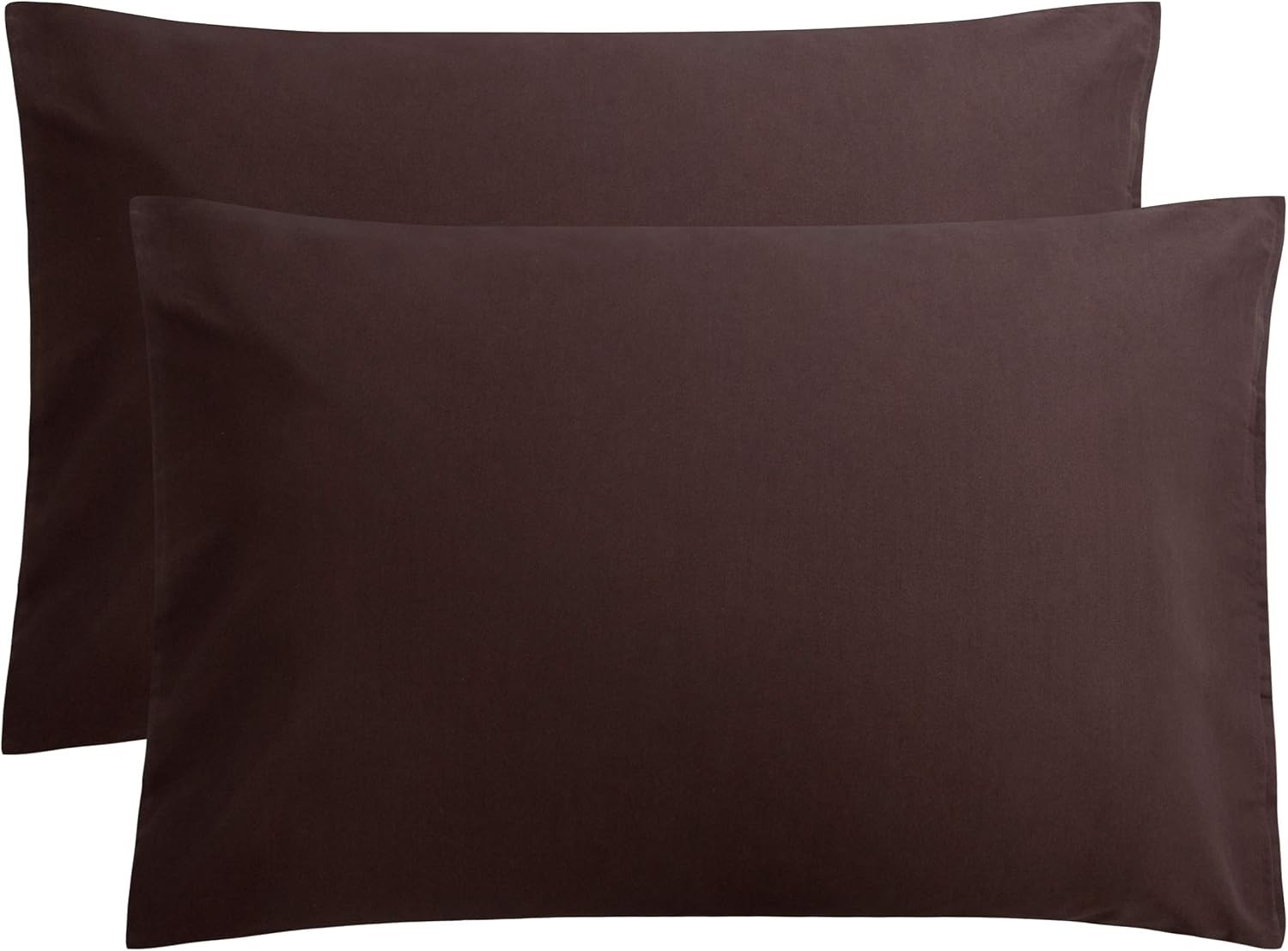 FLXXIE Microfiber Pillow Cases Queen Size 30" x 20" (Pack of 2), Dark Brown
