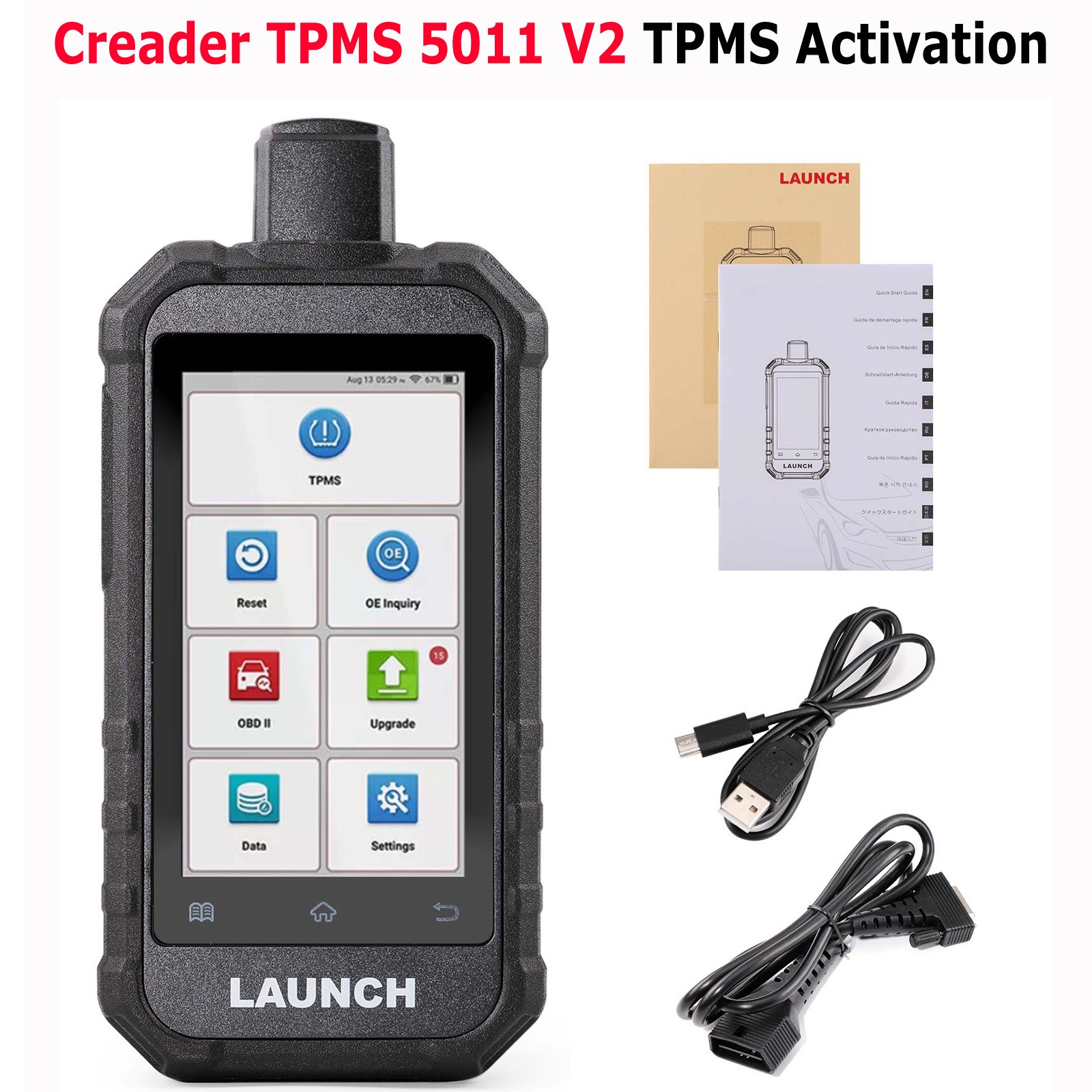 LAUNCH Creader TPMS 5011 V2 TPMS Sensor Activation/Reading/ Diagnosis/Learning