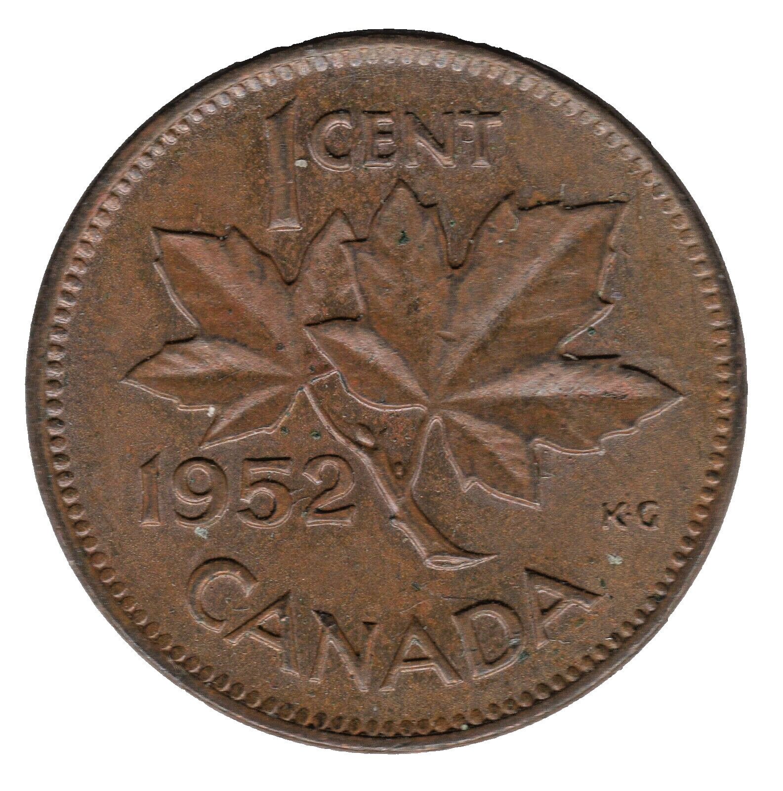 1952 Canada One Cent Coin – George VI