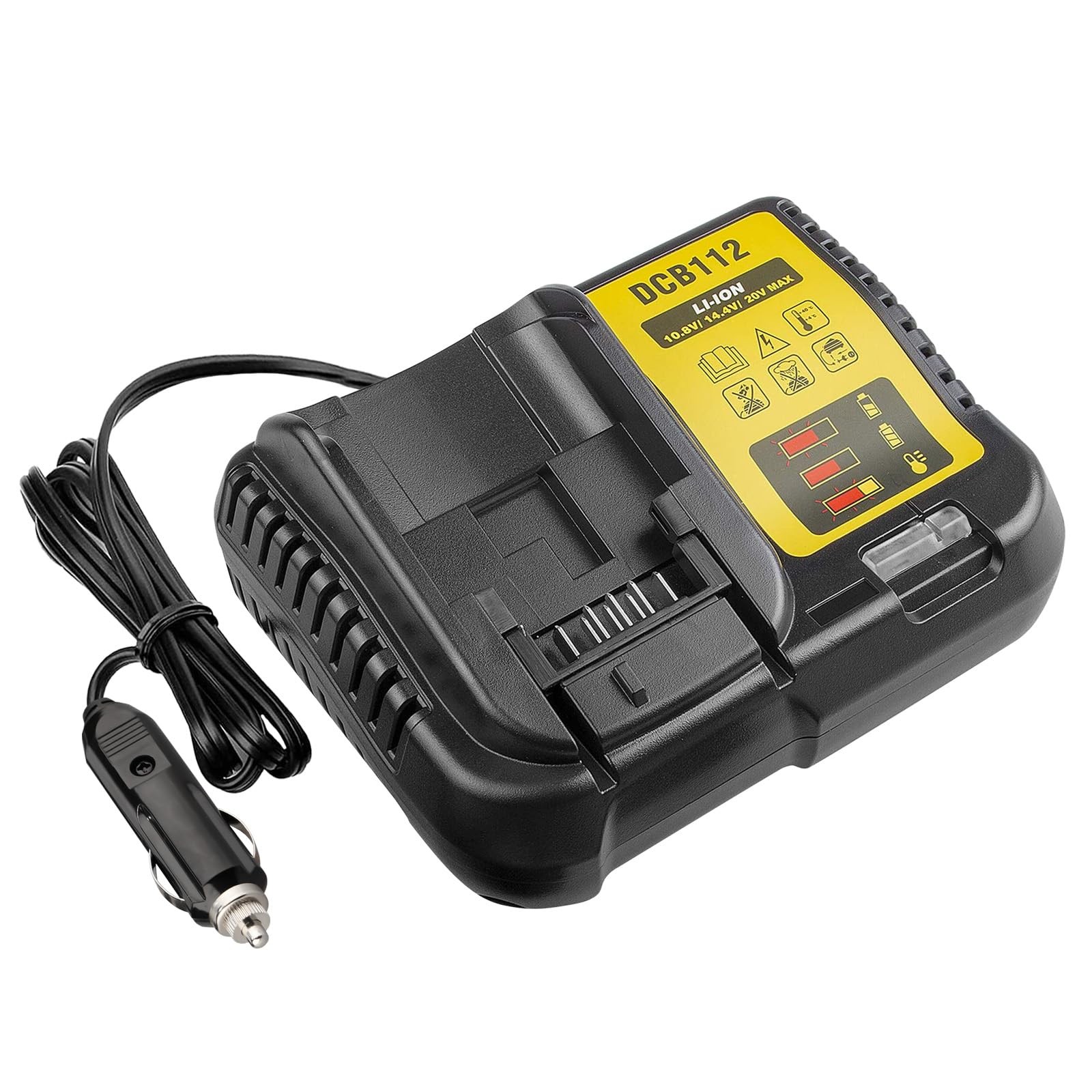 DCB112 for Dewalt Battery Car Charger, Replace 12V 20V and black