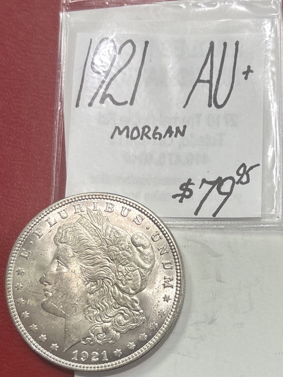 1921 Morgan Silver Dollar (AU+) About Uncirculated+ Condition! ENN Coins