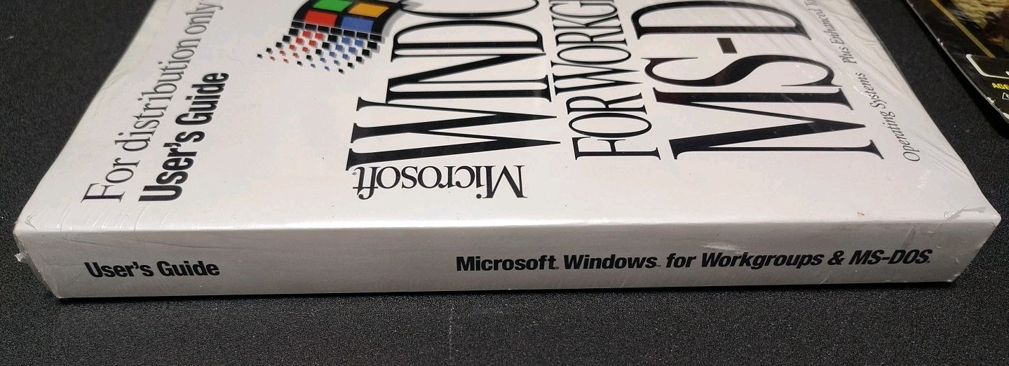 Microsoft MS-DOS & Windows for Workgroups Manual (NEW, factory-sealed) See Pics