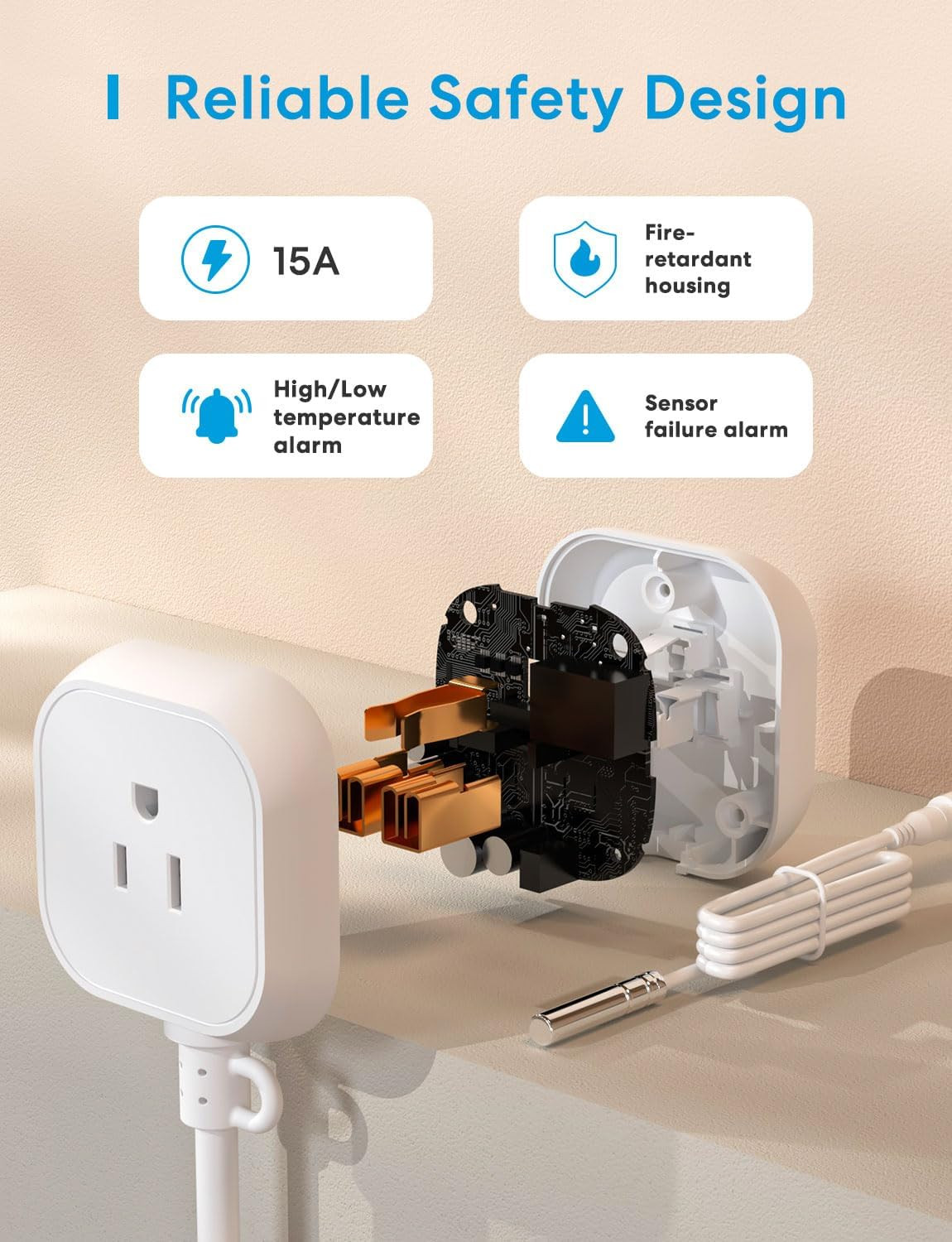 Smart Temperature Controller-Apple Homekit Support, 15A 1800W | Work with Alexa,