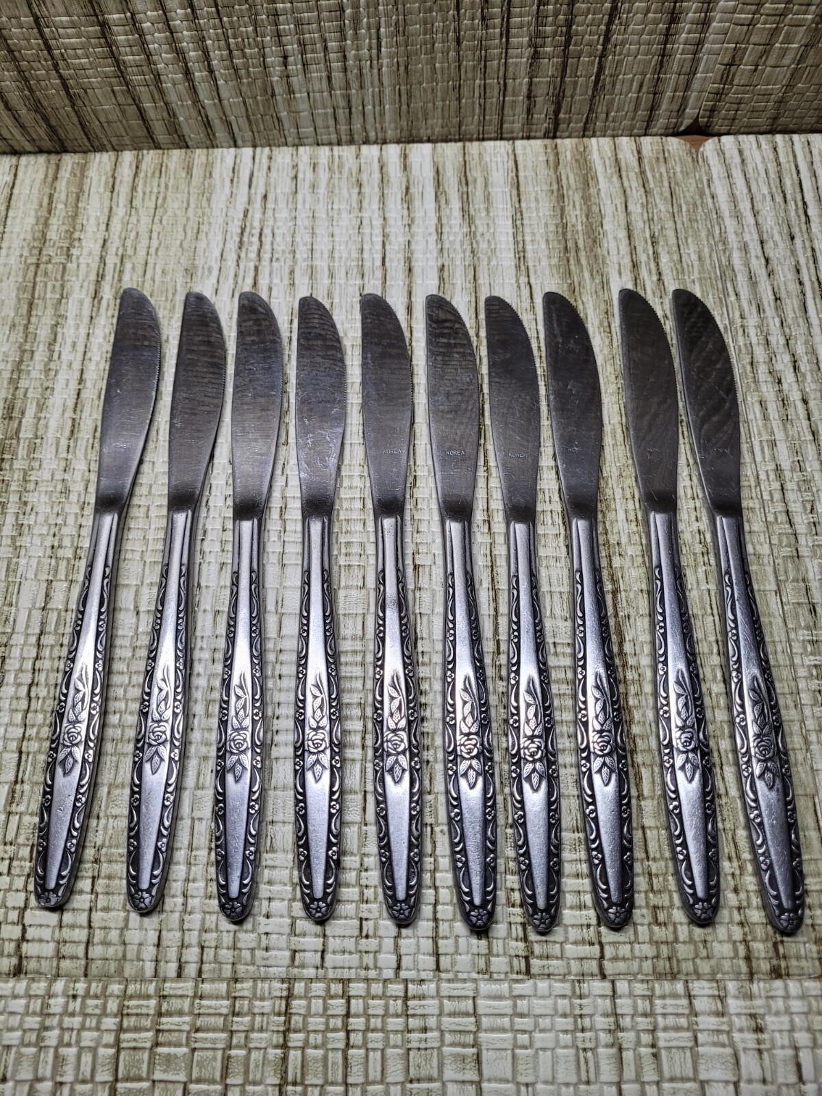 Set of 10 Interpur Stainless Steel Korea INR3 Replacement KNIFES Discontinued