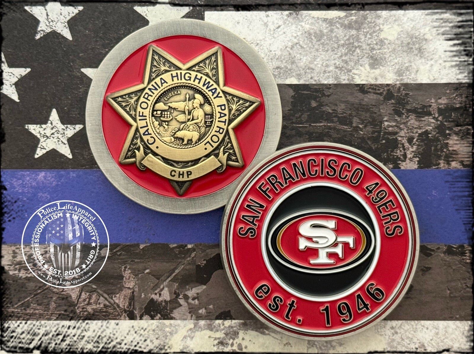 CHP 49er Football Challenge Coin