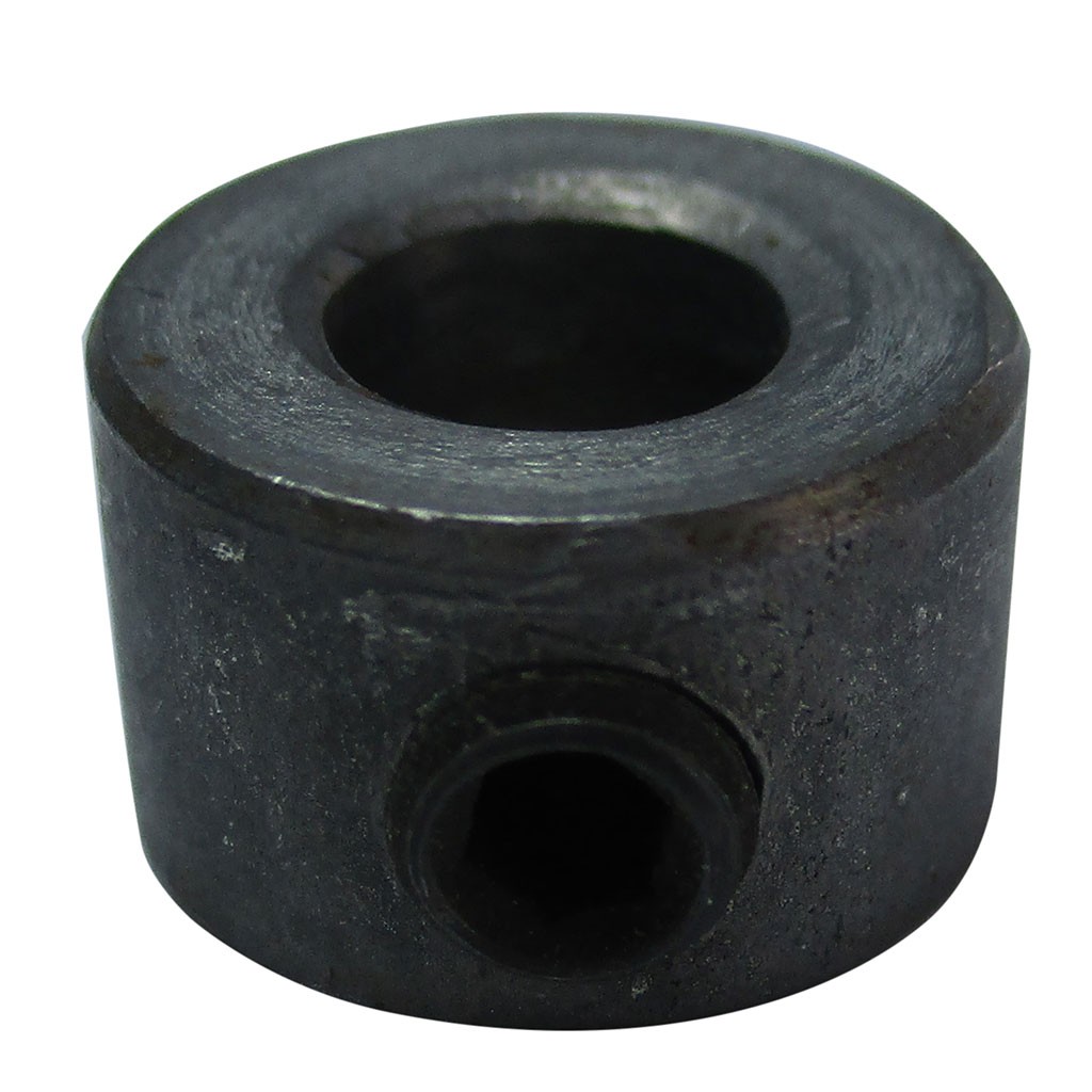 Collar, One Piece Steel, 1/4" Id X 1/2" Od X 5/16" Wide, Zinc Plated & Set Screw