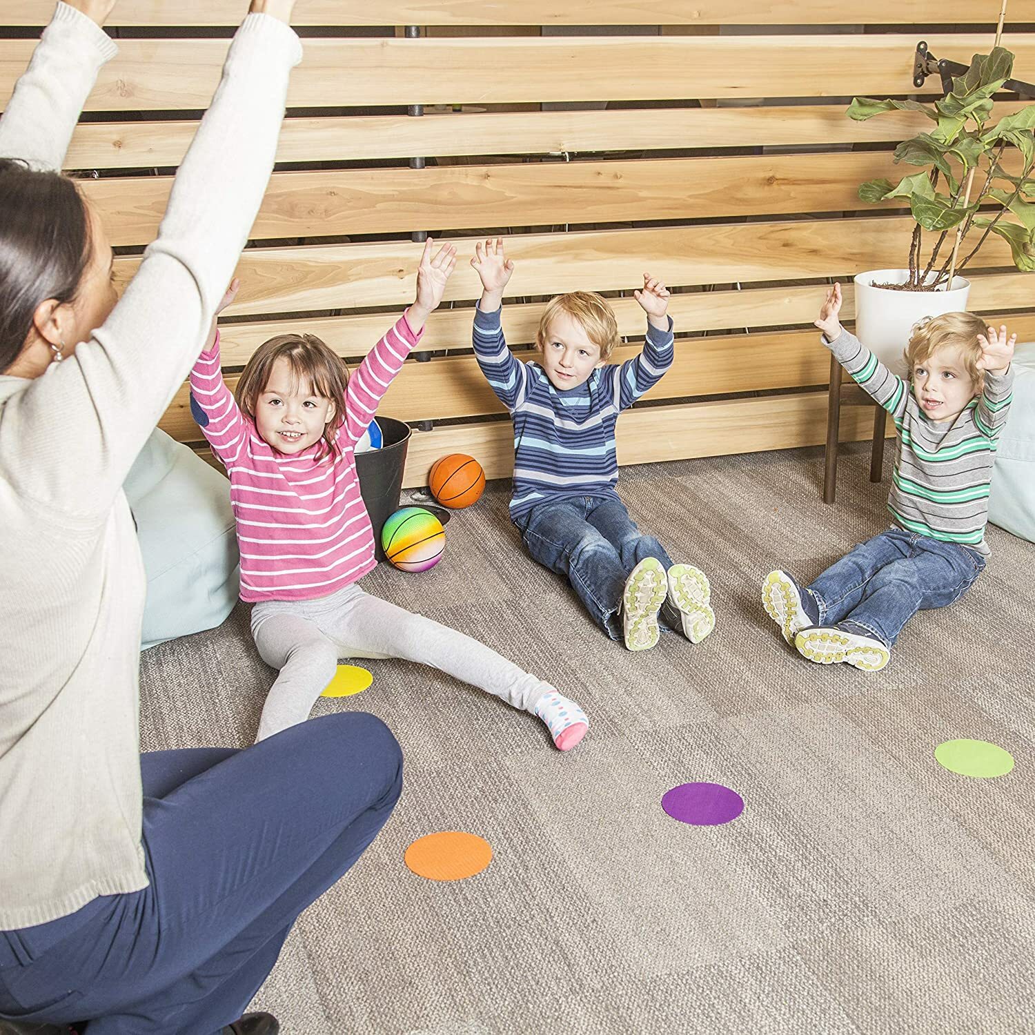 Sit Carpet Spots Markers for Classroom Floor - 5” (30 Pack)