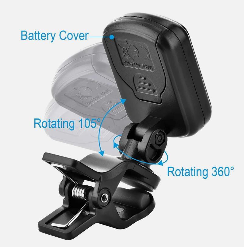 LCD Clip On Chromatic Acoustic Electric Guitar Bass Ukulele Banjo Violin Tuner