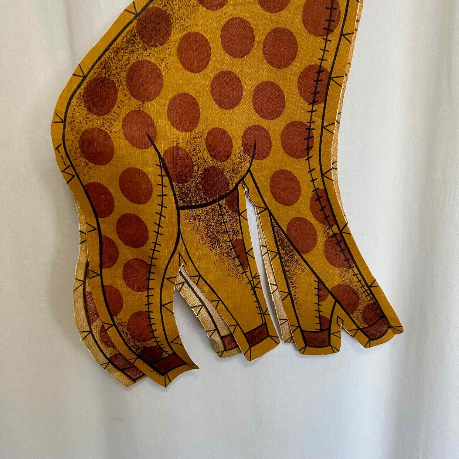 Vintage Giraffe Plush Unfinished Project Approx. 26" Finished Complete HTF