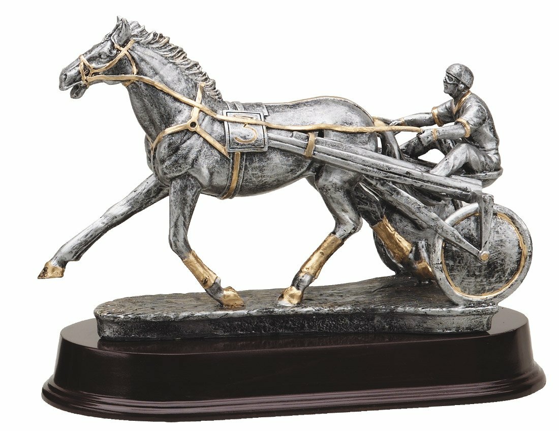 HORSE RACING HARNESS SULKE TROPHY RESIN AWARD SCULPTURE AWARD M~RF3101SG @