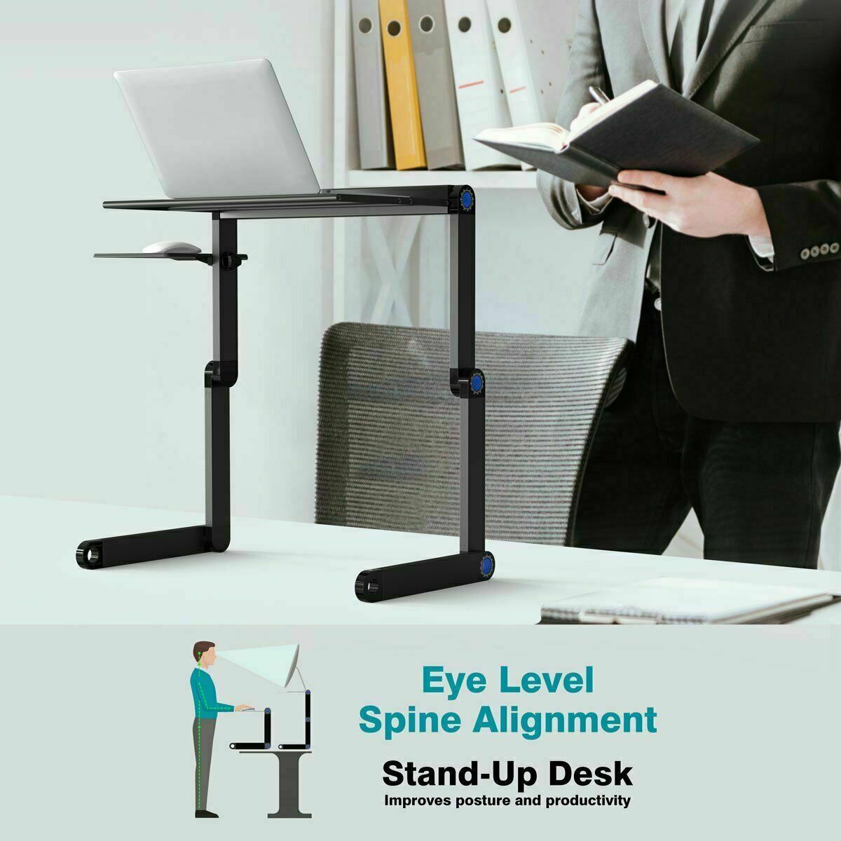 360° Adjustable Foldable Laptop Stand Table Sofa Bed Tray Notebook Computer Desk