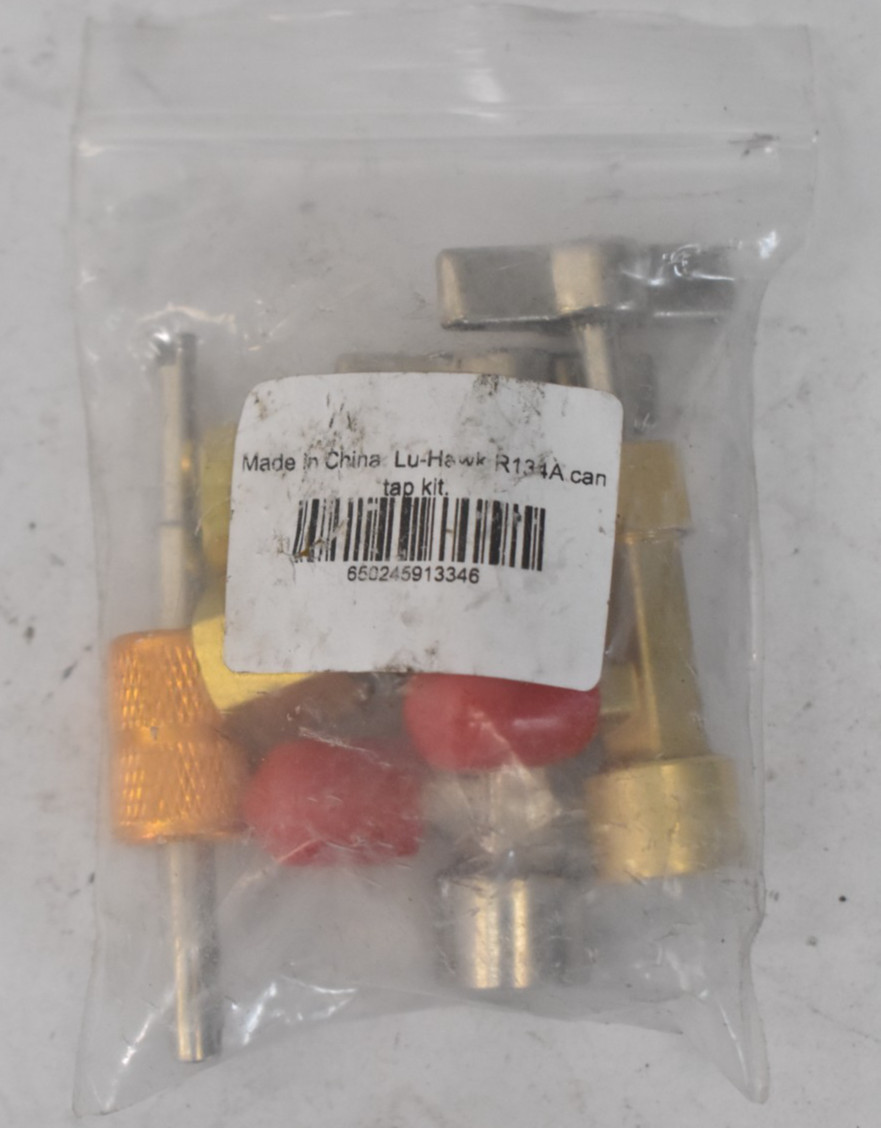 Lu-Hawk R134A Self Sealing & Single Puncture Can Taps w Valve Core Removal