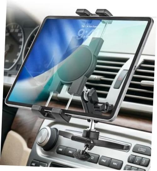 Car CD Slot Tablet Mount for 4.7"-13" iPad & Phone, Sturdy Metal Arm | Ultra