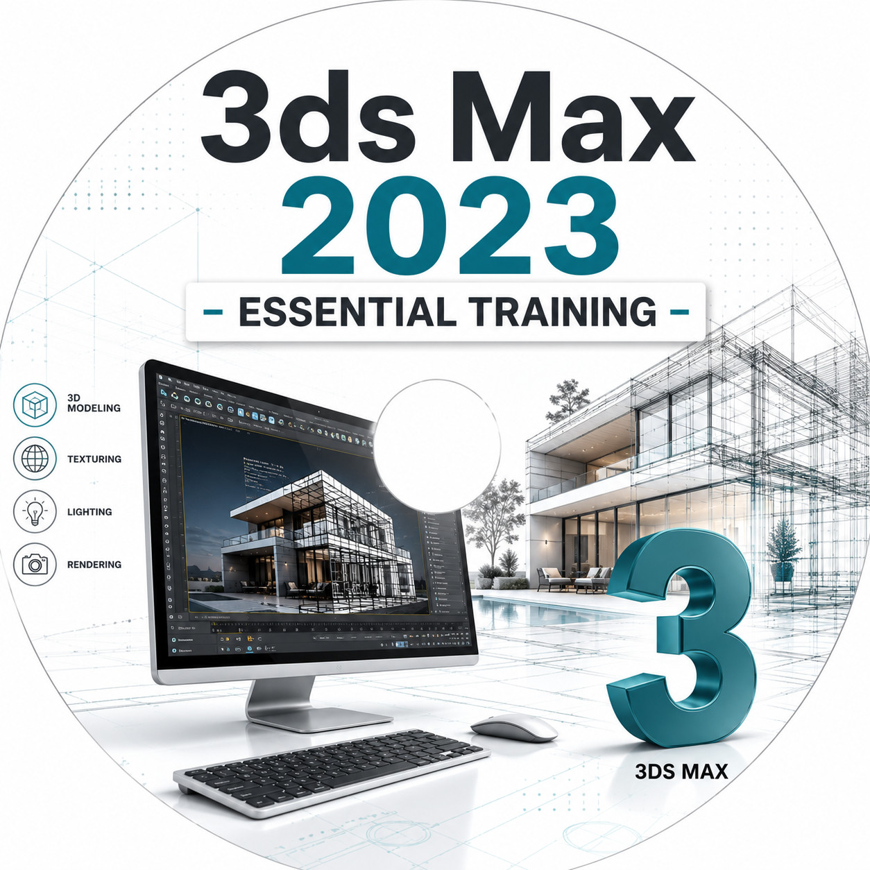 Learn 3ds Max 2023 Essential Training Complete Course DVD Disc Tutorials