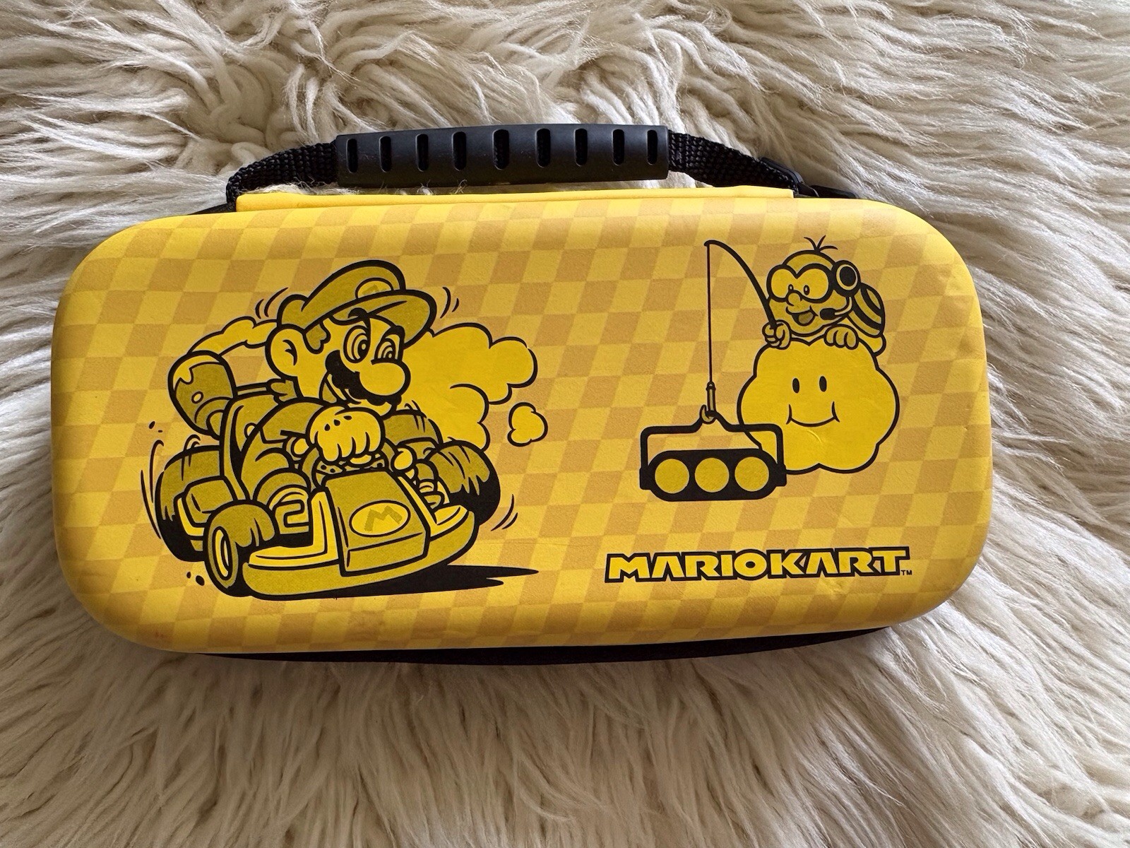 Mario Kart Nintendo Switch Lite Case with Handle Yellow & Black Travel Protect