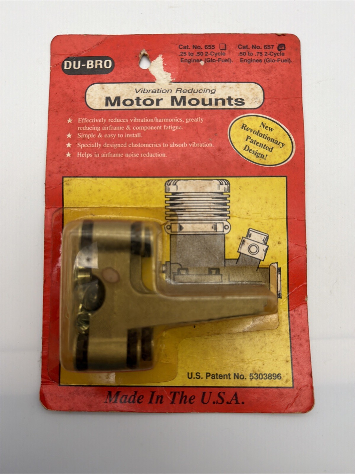 NIP DUBRO #657 2 Cycle .50 ~ .75 ENGINE MOUNT B169