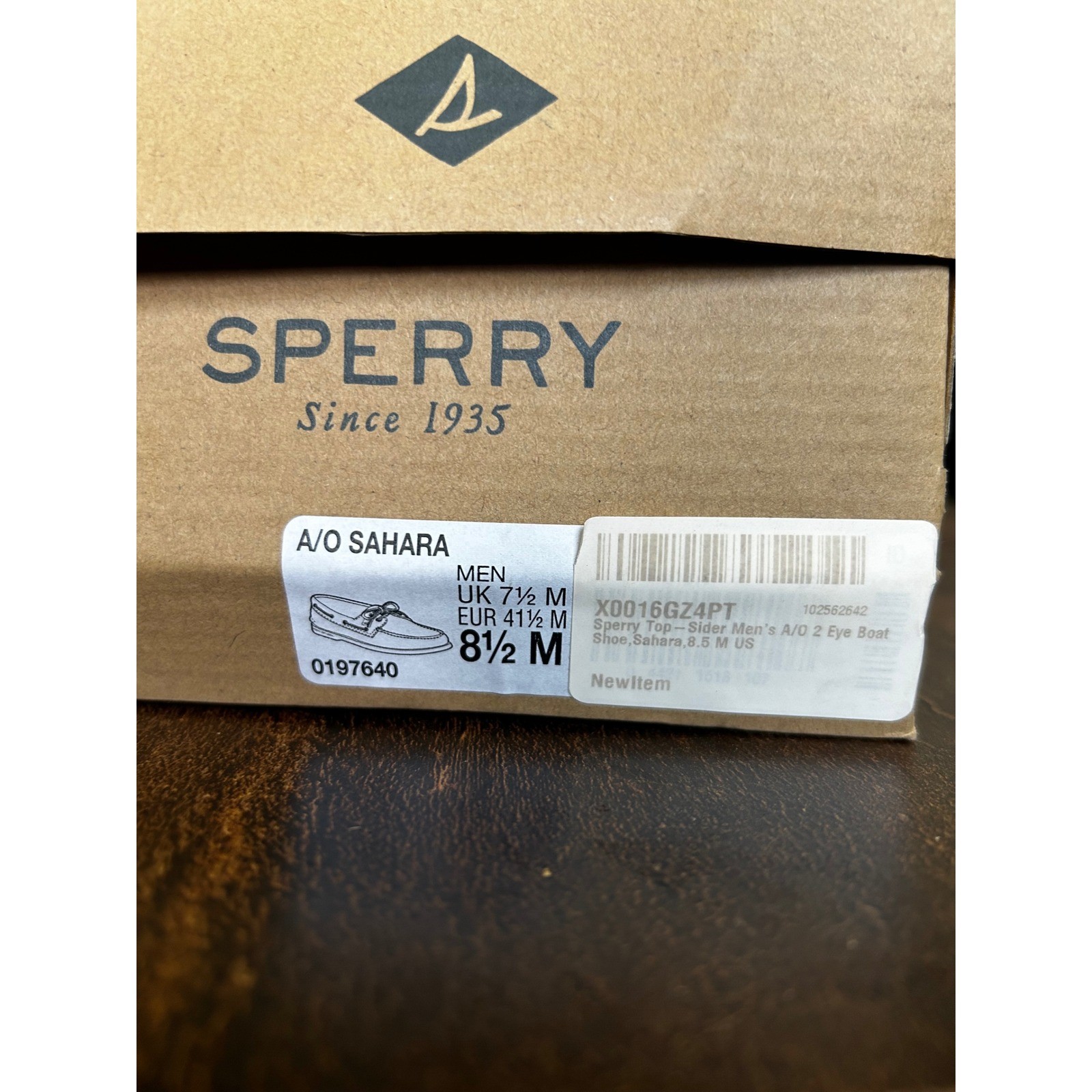 Sperry Top-Sider Mens 8.5 M Authentic Original Leather Boat Shoes Tan 0197640