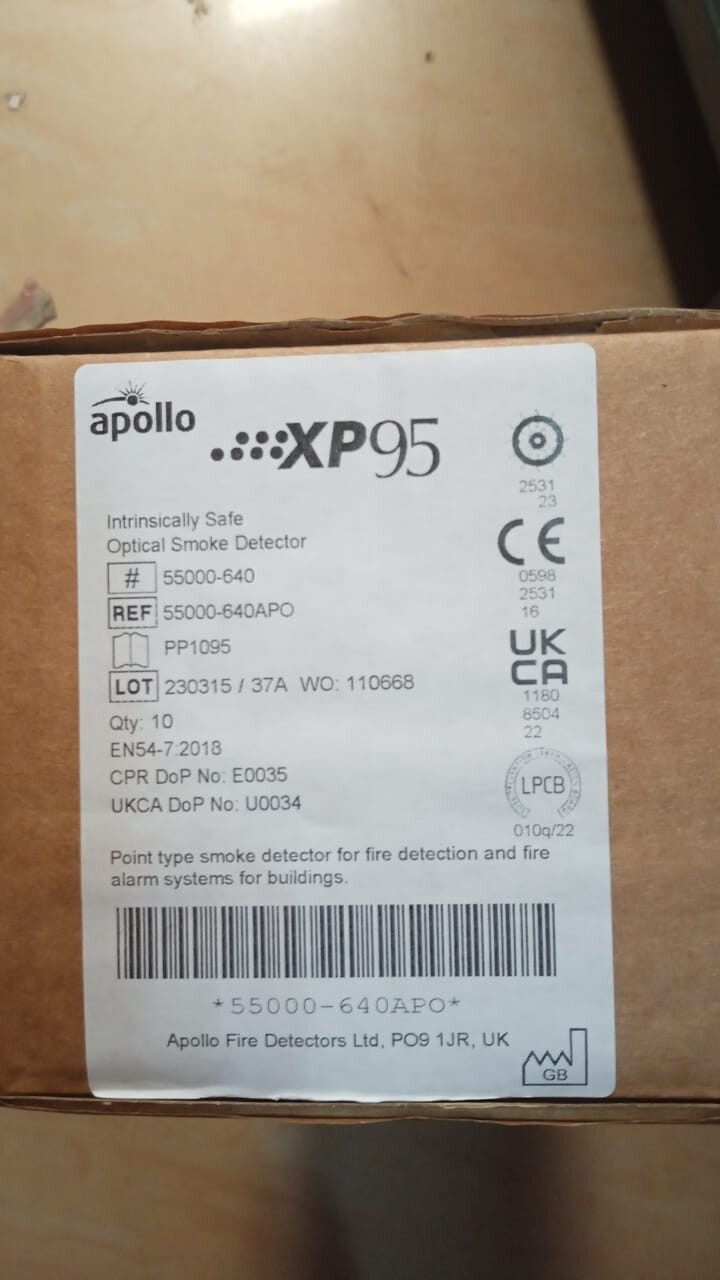 DETECTOR × APOLLO 55000-640 XP95  OPTICAL SMOKE DETECTOR New
