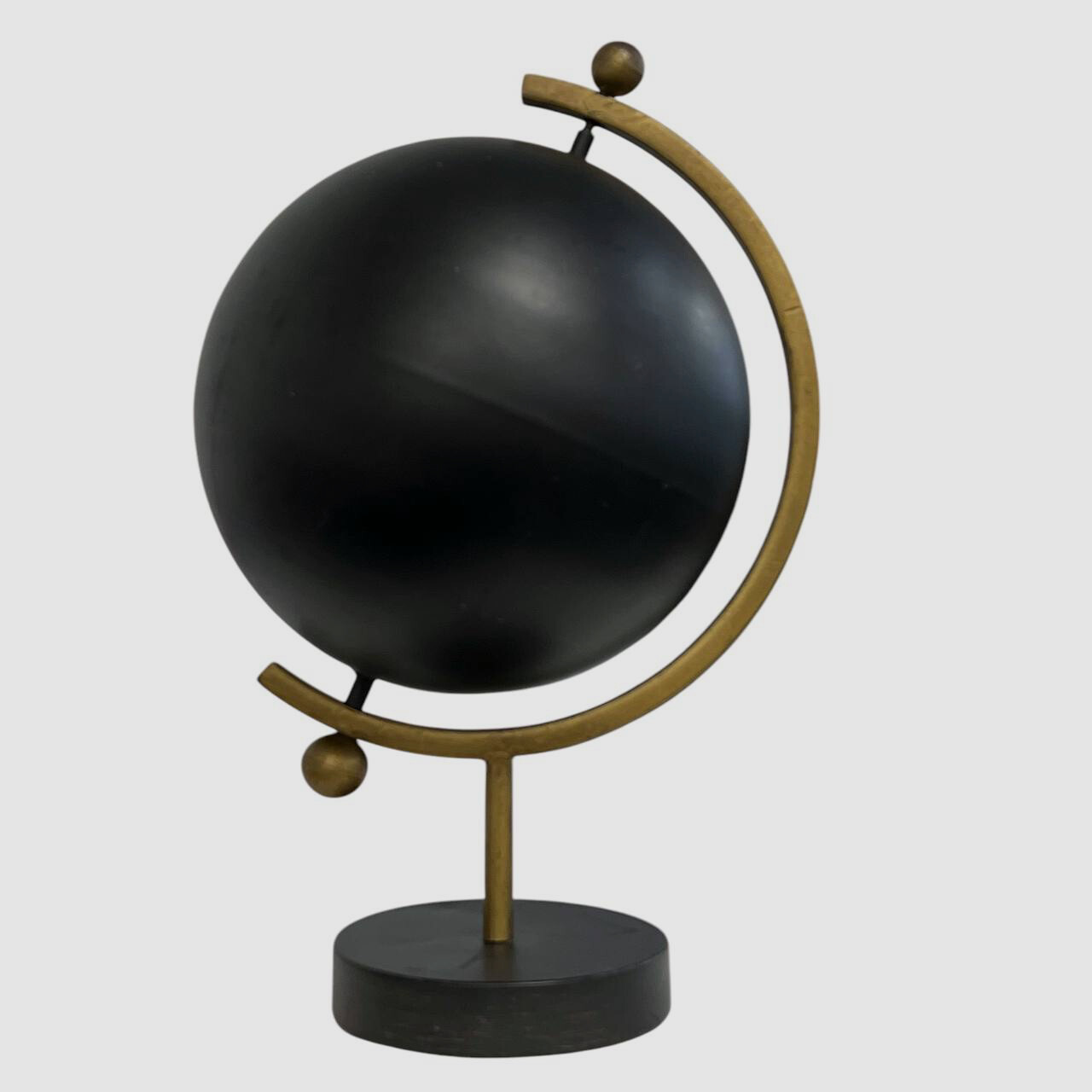 Zuo Black Gold Home Decor Rotating World Balc Tabletop Globe 16"