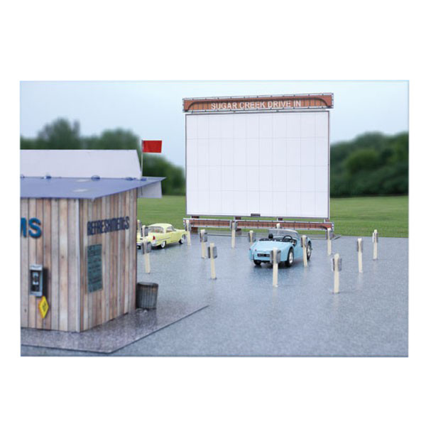 BK 4819 1:48 Scale "Drive In Theatre" Photo Real Scale Building Kit