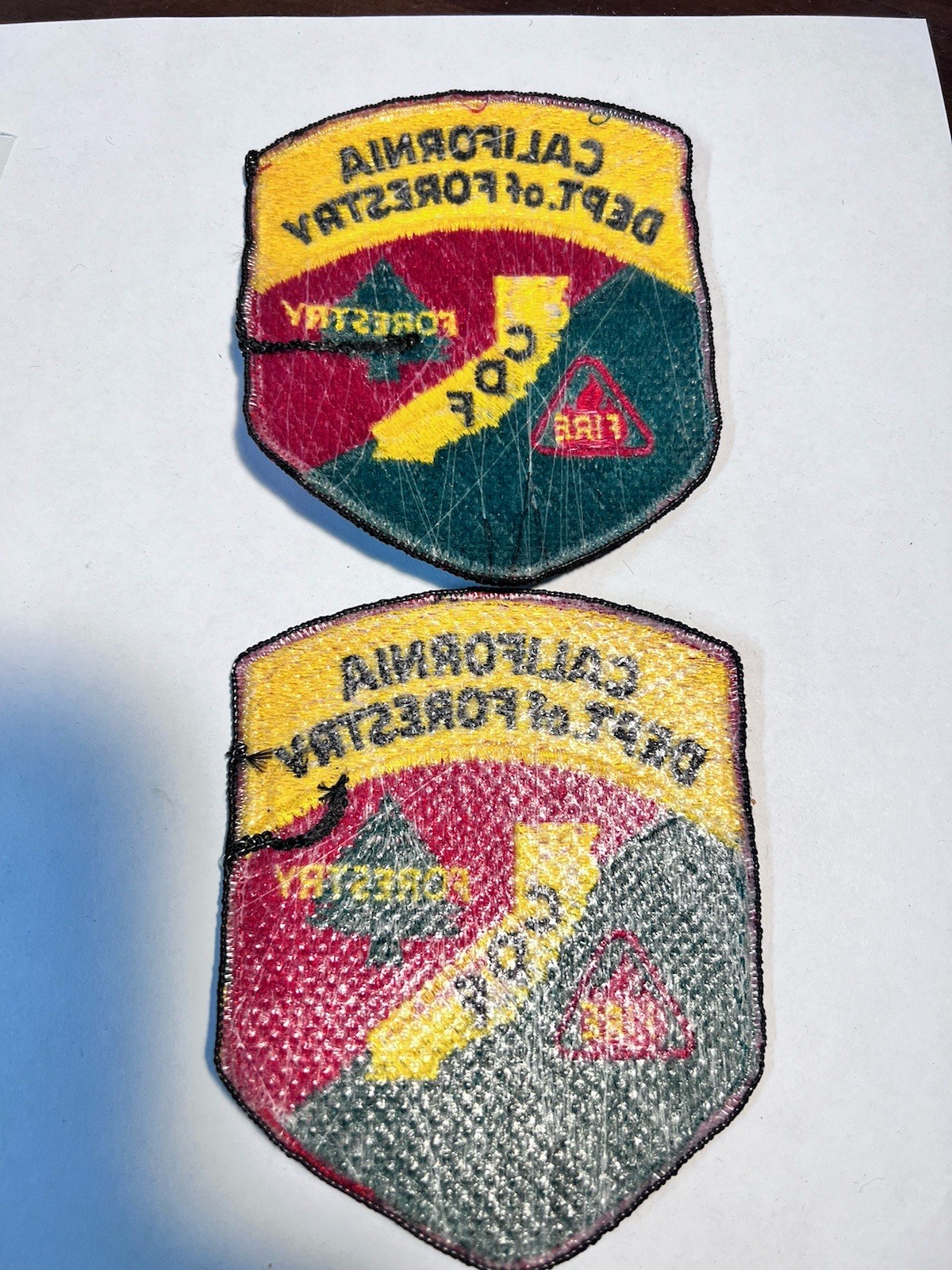 2- NOS Vintage CDF California Department Of Forestry Forest Firefighting Patch