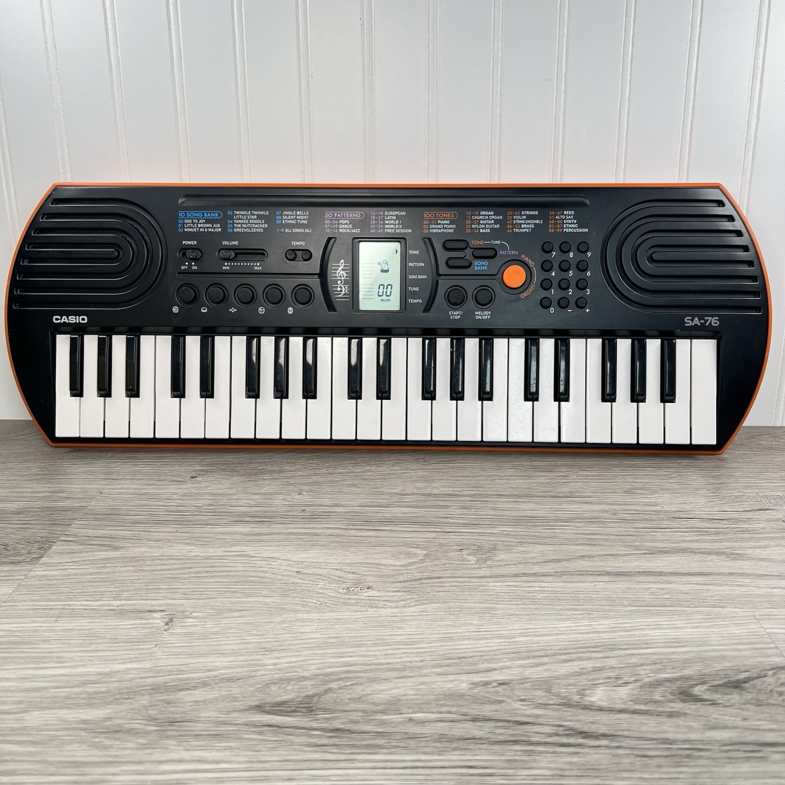 Casio SA-76 44 Key Mini Electronic Keyboard with 100 Tones 50 Rhythms - Works