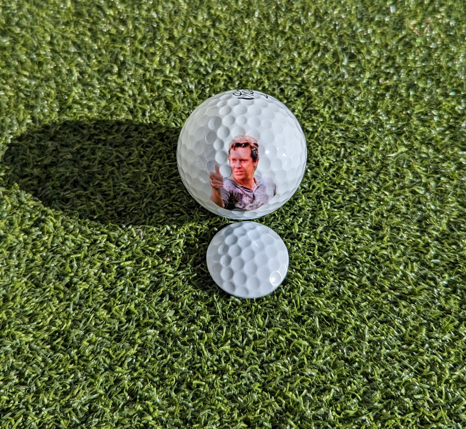 Real golf ball marker with magnetic hat clip