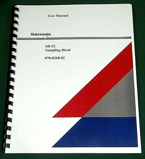 Tektronix SD-32 User Manual: Comb Bound & Protective Covers