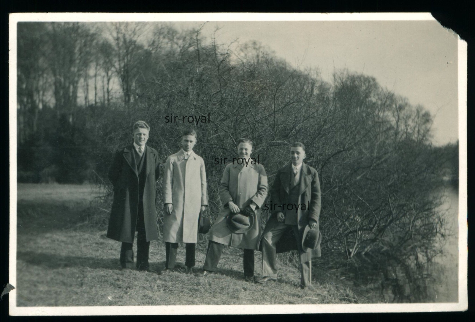 Darmstadt 1932 - Four Gentlemen at Steinbrück Pond - 1930s - Photo 9x6cm