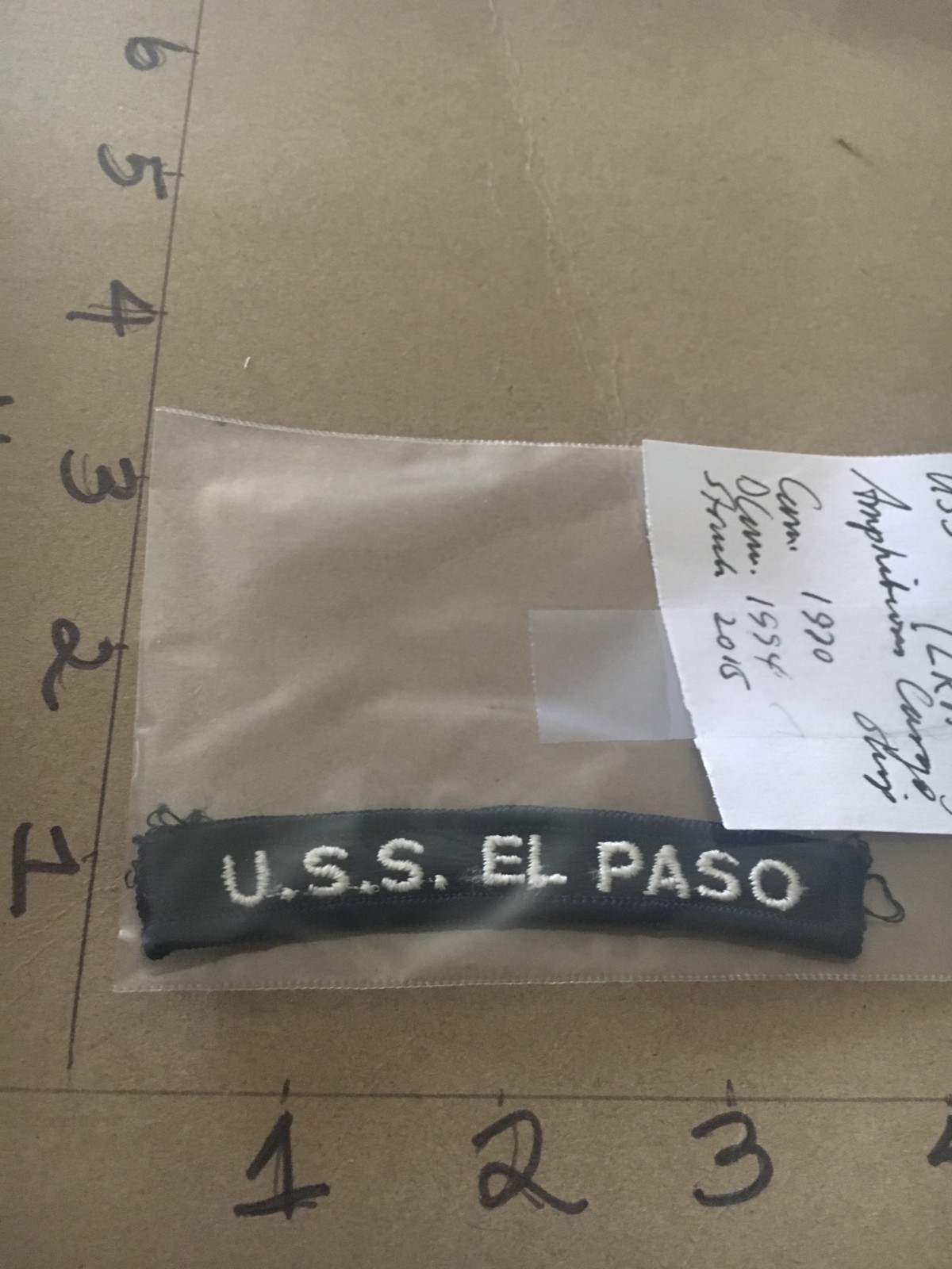 US NAVY SHOULDER STRIP TAB *** rocker *** Patch USS El Paso