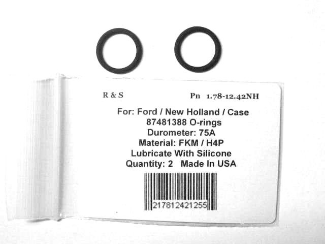 2 Compatible New Holland O-Rings Part # 87481388 / R&S 1.78-12.42NH/FKM Mat. H4P