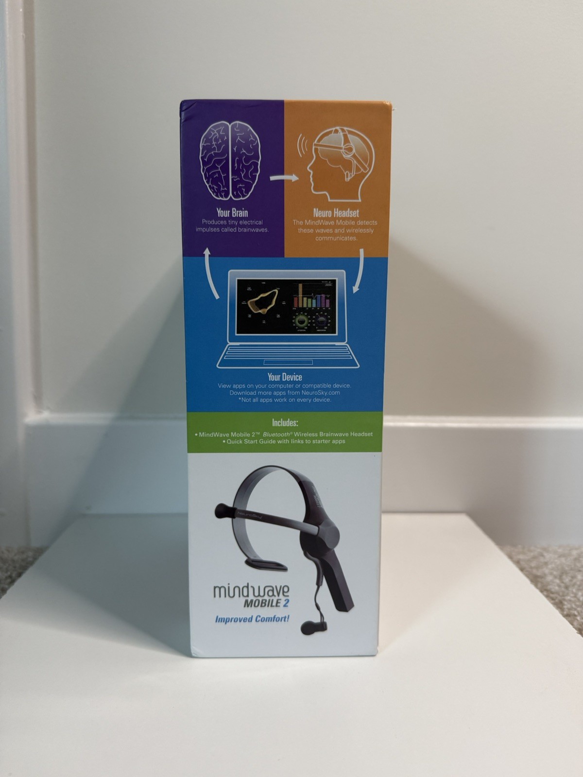 NEW!! NeuroSky MindWave Mobile 2 Sensing Headset Brainwave Starter Kit