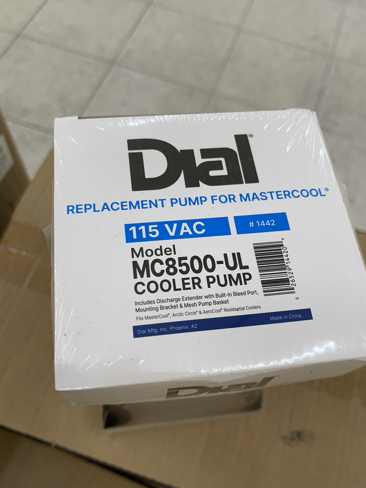 Dial Cooler Pump Model MC8500-UL