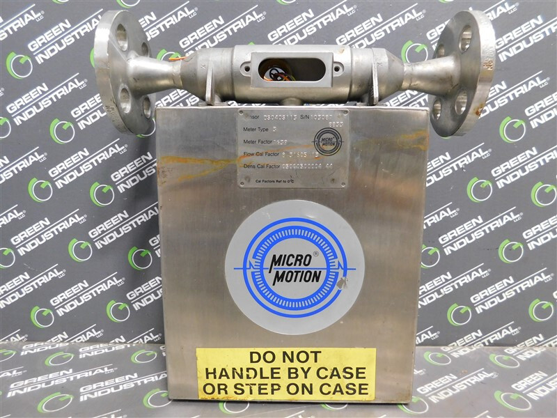 USED Micro Motion DS040S113 Mass Flow Sensor 1/2" 150# 7639 Meter Factor