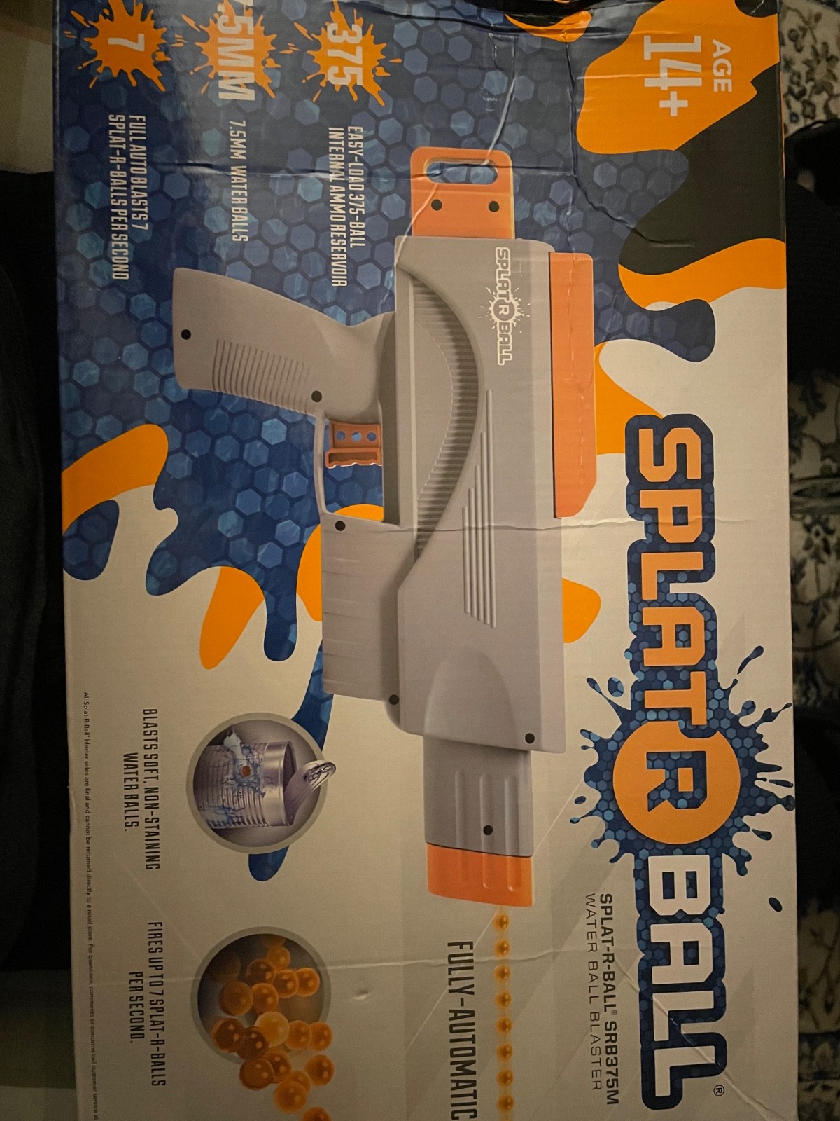 Splat R Ball SRB375M Water Bead Blaster Working w/ Ammo and Charger for battery