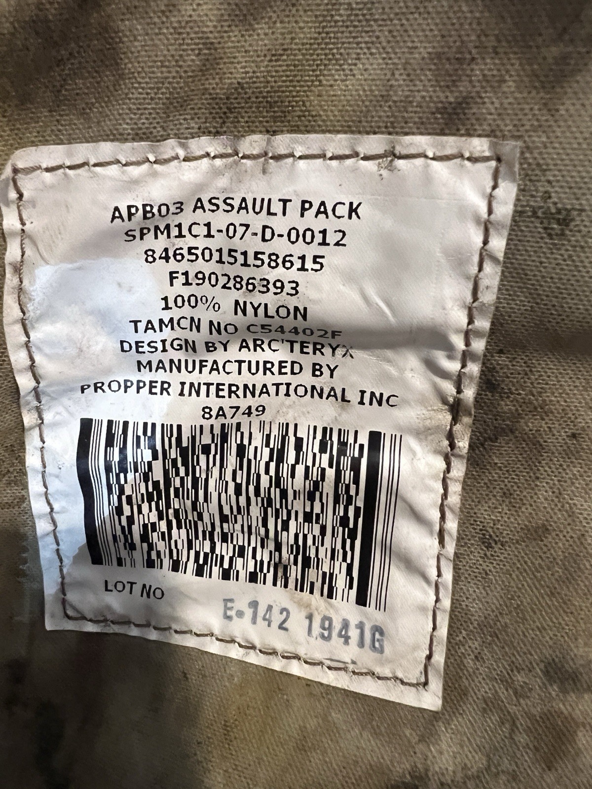 USMC APB03 Assault Pack MARPAT Coyote Backpack Arc’teryx Design by Propper