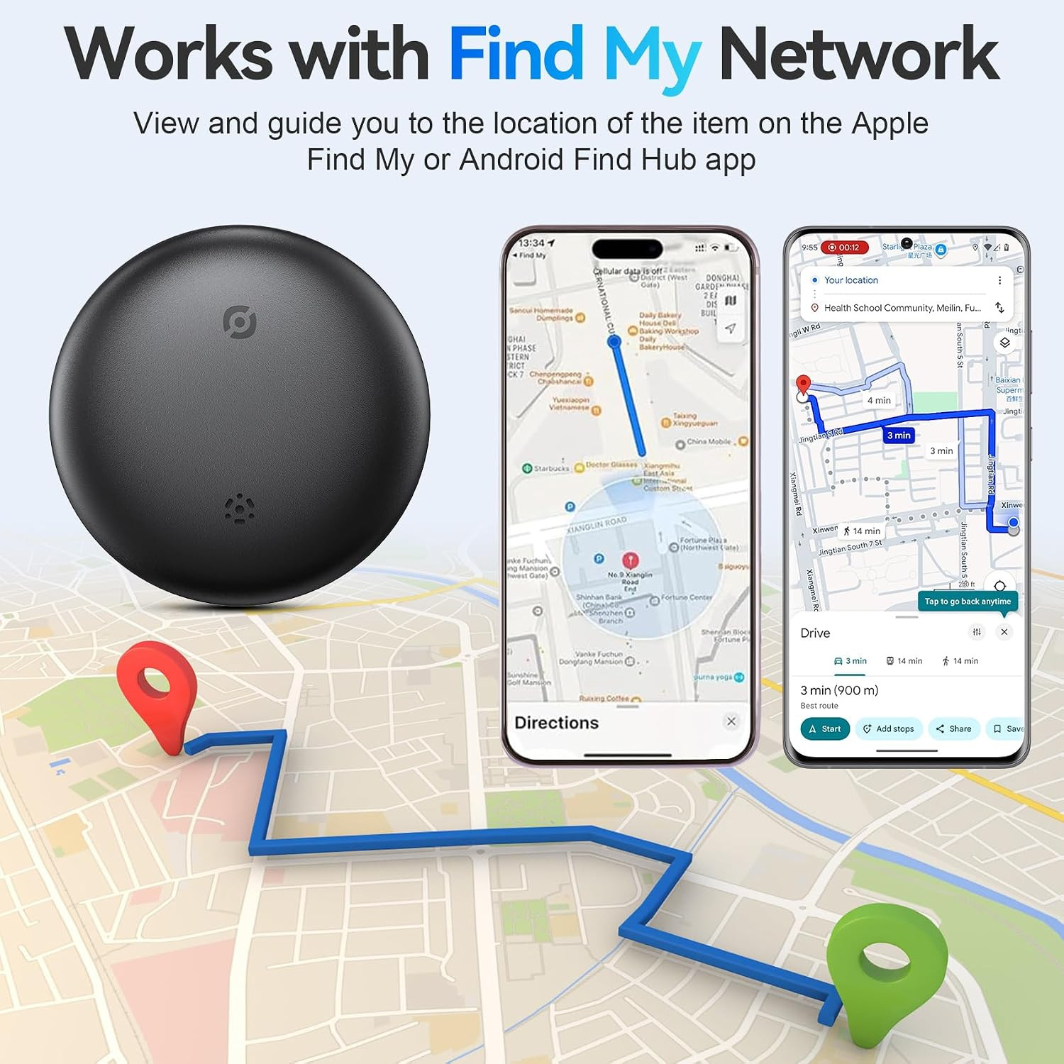 Air Tracker Tags for Android or Ios, Dual System Air Smart Tags-4 Pack, Compatib