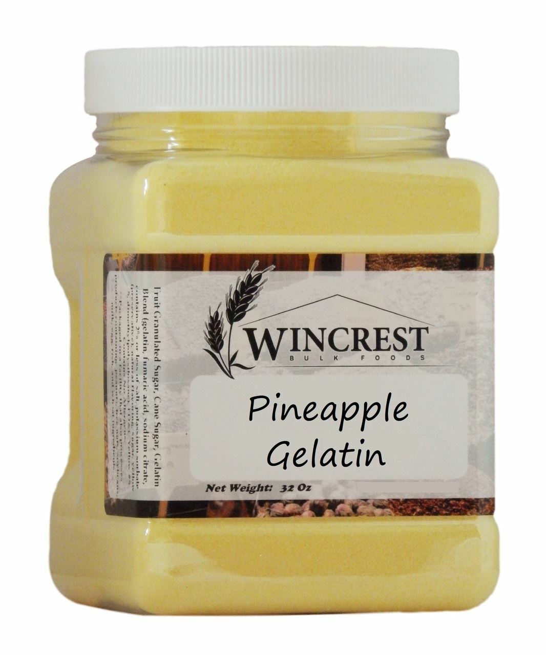 WinCrest Pineapple Gelatin - 2 Lb Tub - Free Expedited Shipping!