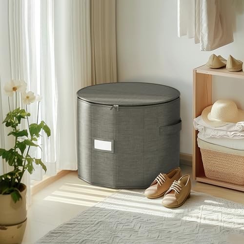 Shoe Organizer for Closet - Cylindrical Shoe Storage Gray Large - 2 Pack