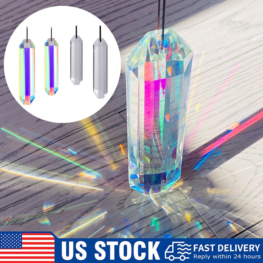 1/2pcs Large Crystal Sun Catcher Prisms for Windows, Colored Suncatcher Crystals