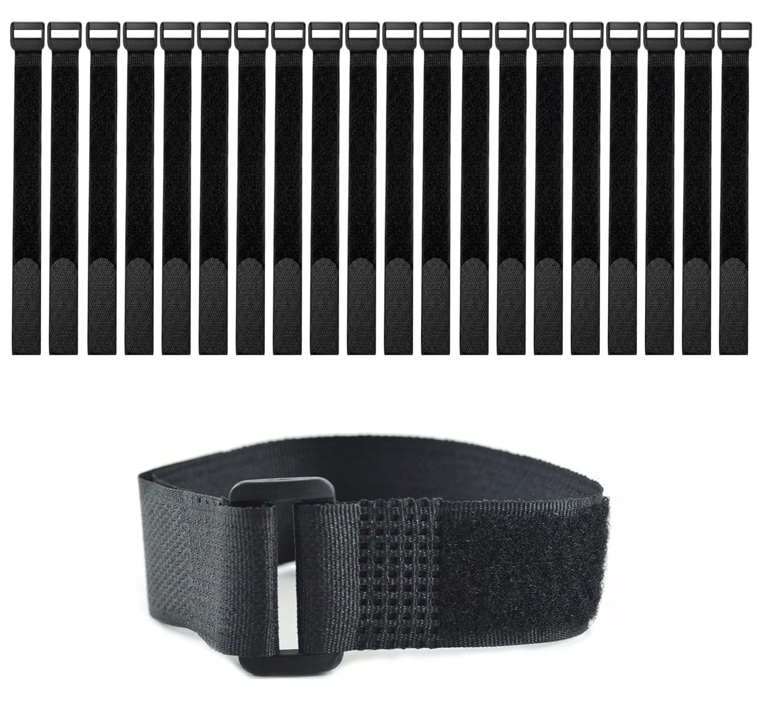 20 Pack (12 x 1 Inch) Reusable Fastening Cable Straps,Adjustable Multi-Purpos...