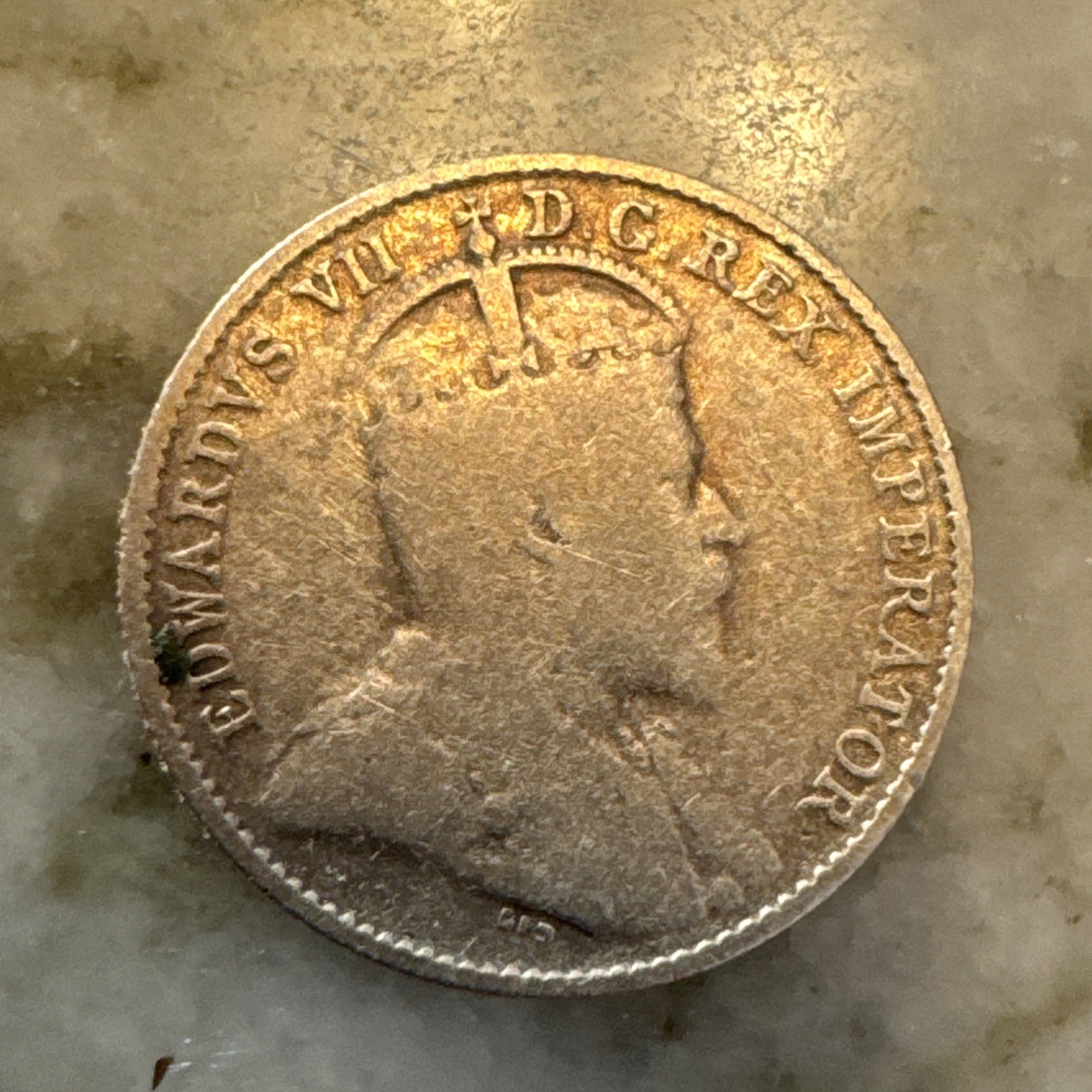 1907 Canada 5 Cents Silver Coin