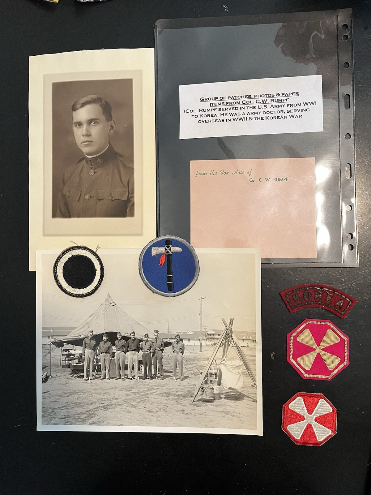 Original WWII - Korean War Medic Medical Officers Group Theater Bullion Patches